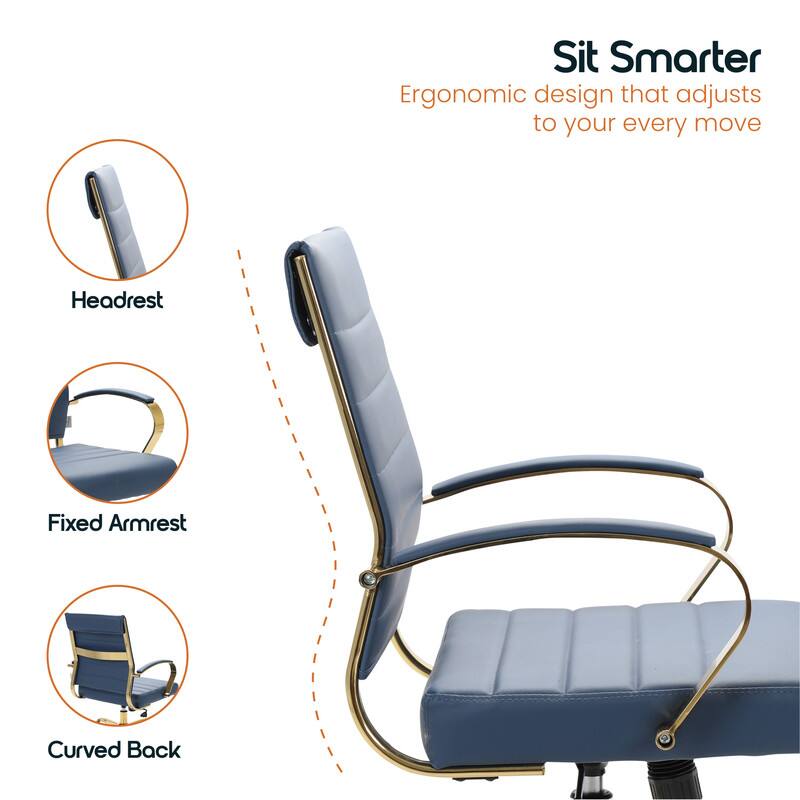 Sit Smarter  
Ergonomic design that adjusts to your every move  

- Headrest  
- Fixed Armrest  
- Curved Back
