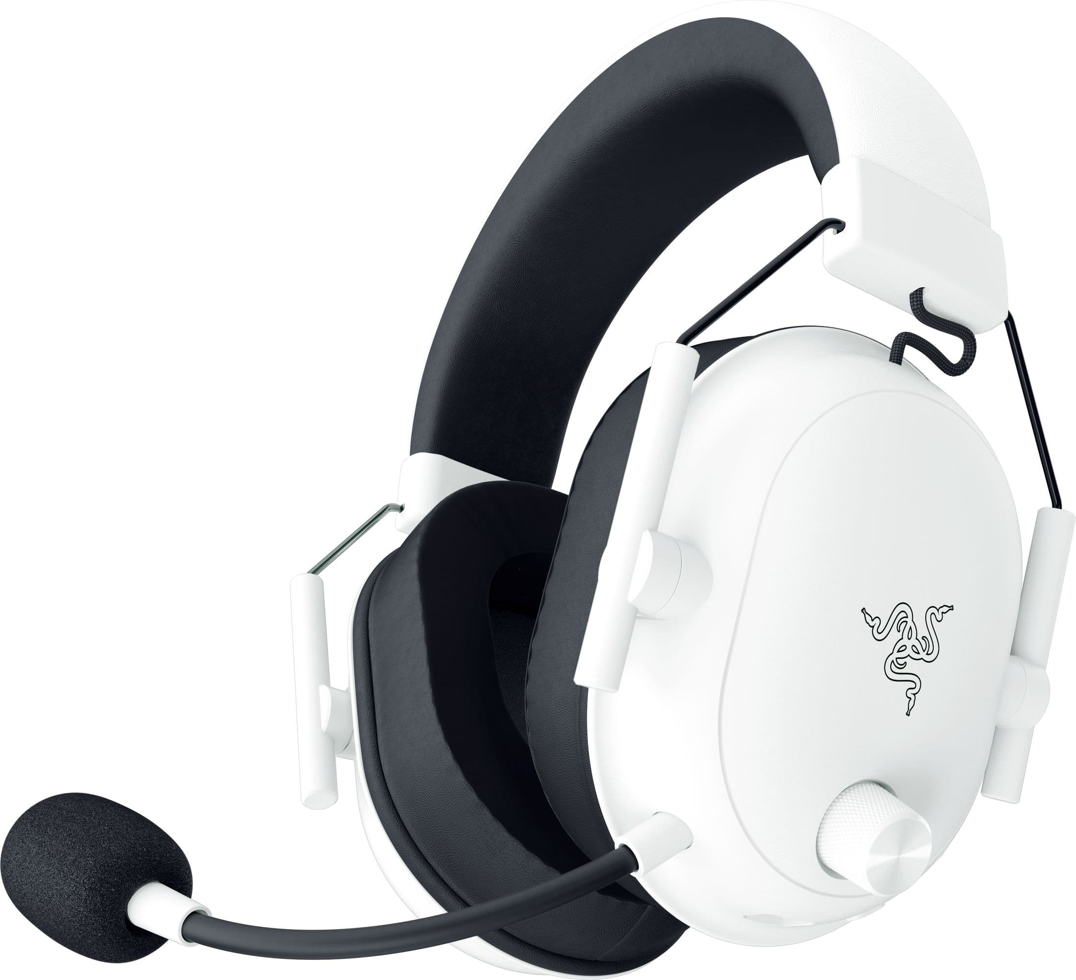 Front. Razer - Blackshark V2 Hyperspeed Wireless Over-the-Ear Gaming Headset for PC, Mac, Playstation, Switch, Steam Deck, Mobile - White.