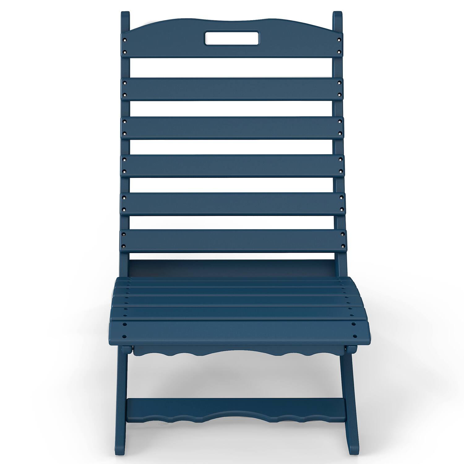 Left. FODINGHILL - Folding Xavier Wave Chairs , Portable HDPE Adirondack Chairs, All-Weather Outdoor Chairs - Blue.