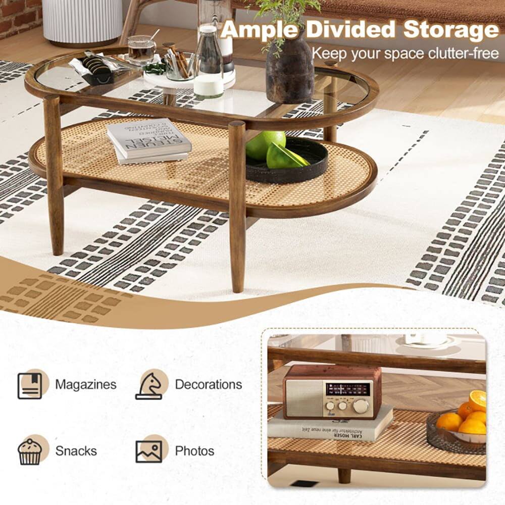 Ample Divided Storage  
Keep your space clutter-free  

- Magazines  
- Decorations  
- Snacks  
- Photos