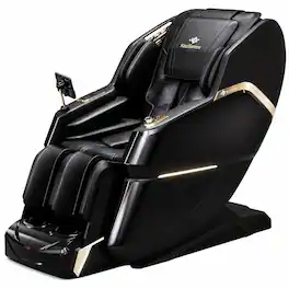 KoziSense - KZ-605 4D Massage Chair,Deep Zero Gravity,Thai Stretch,Auto Extension Legrest,Back and Front Heat,FREE Inside Delivery - Black