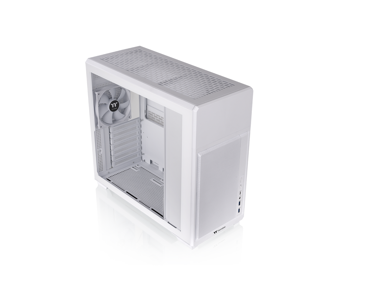 Alt View 7. Thermaltake - Thermaltake TR300 Mid Tower; 1x120mm Fan; ATX/mATX/mITX; 360mm Rad; 410mm GPU; Snow - Snow.