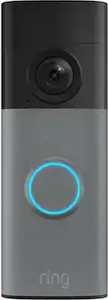 Ring - Battery Doorbell 2K, Retinal 2K with wide-angle video, up to 6x Enhanced Zoom, Two-Way Talk, and Built-In Battery - Speckled Grey