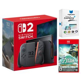 Switch 2 Video Game Console with Legend of Zelda Tears of the Kingdom and MightySkins Code Bundle - Nintendo Switch 2