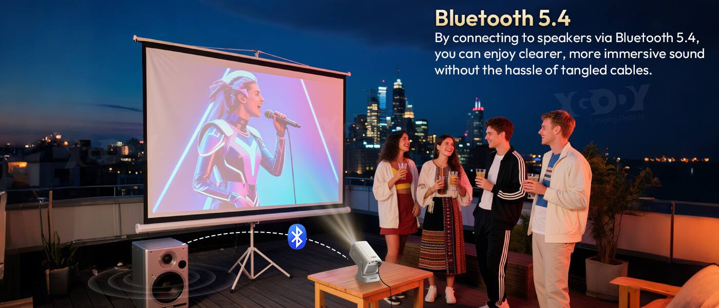 Bluetooth 5.4  
By connecting to speakers via Bluetooth 5.4, you can enjoy clearer, more immersive sound without the hassle of tangled cables.  

YCODY  
Linking People