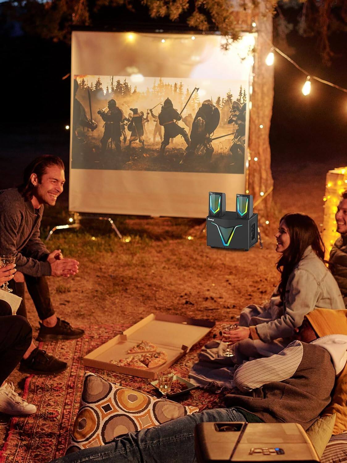 Alt View 2. Stamp n Camp - 2.1 USB-Powered Computer Speaker with Subwoofer,Computer Speakers 9'' subwoofer-Dual 4.7'' mid-Treble Full-Range for to.