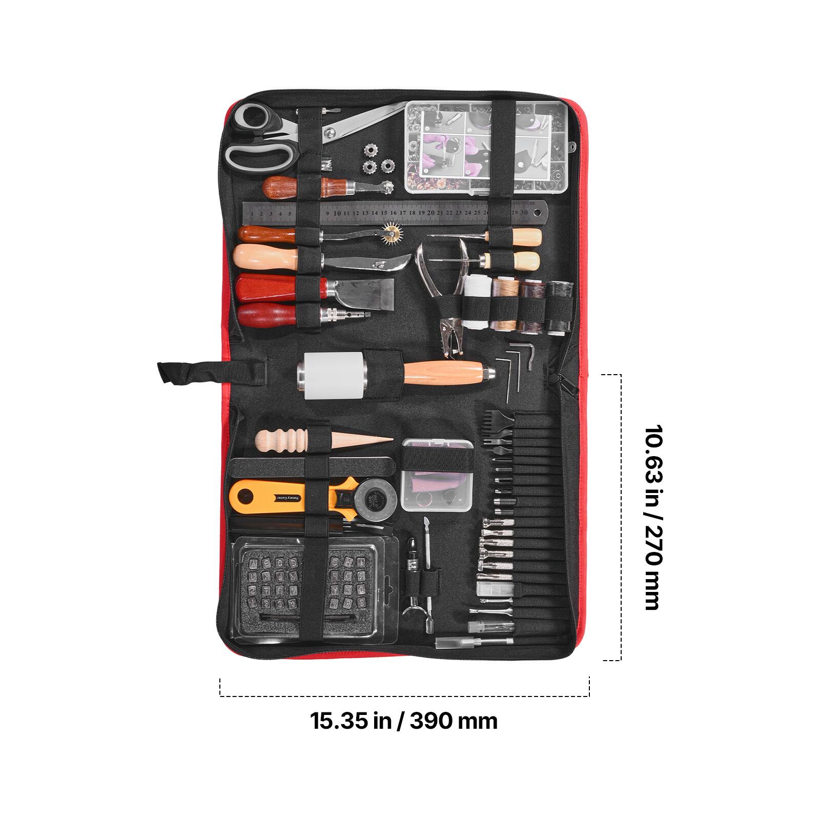 10.63 in / 270 mm  
15.35 in / 390 mm