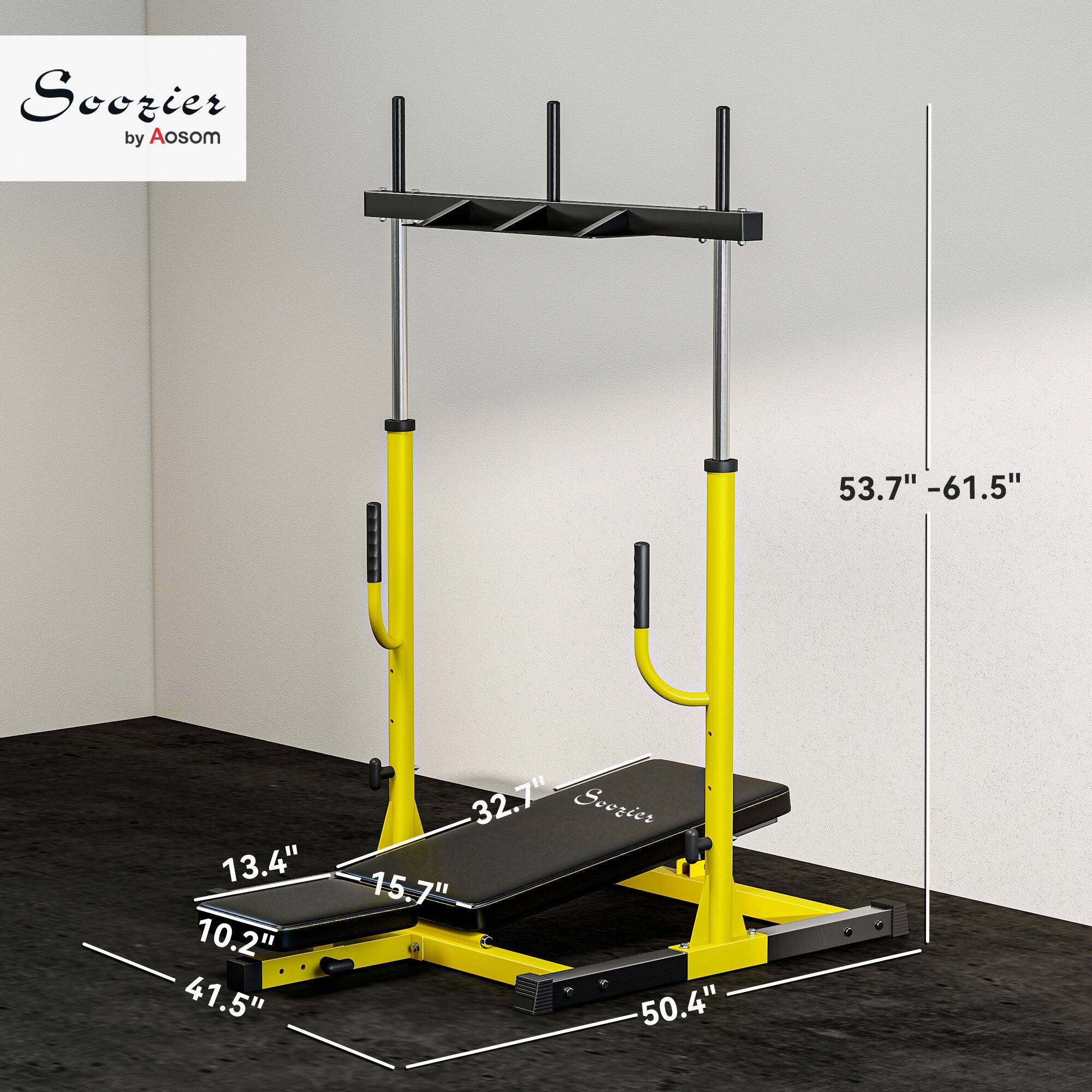 Soozier by Aosom  
53.7" - 61.5"  
13.4"  
10.2"  
41.5"  
32.7"  
15.7"  
50.4"