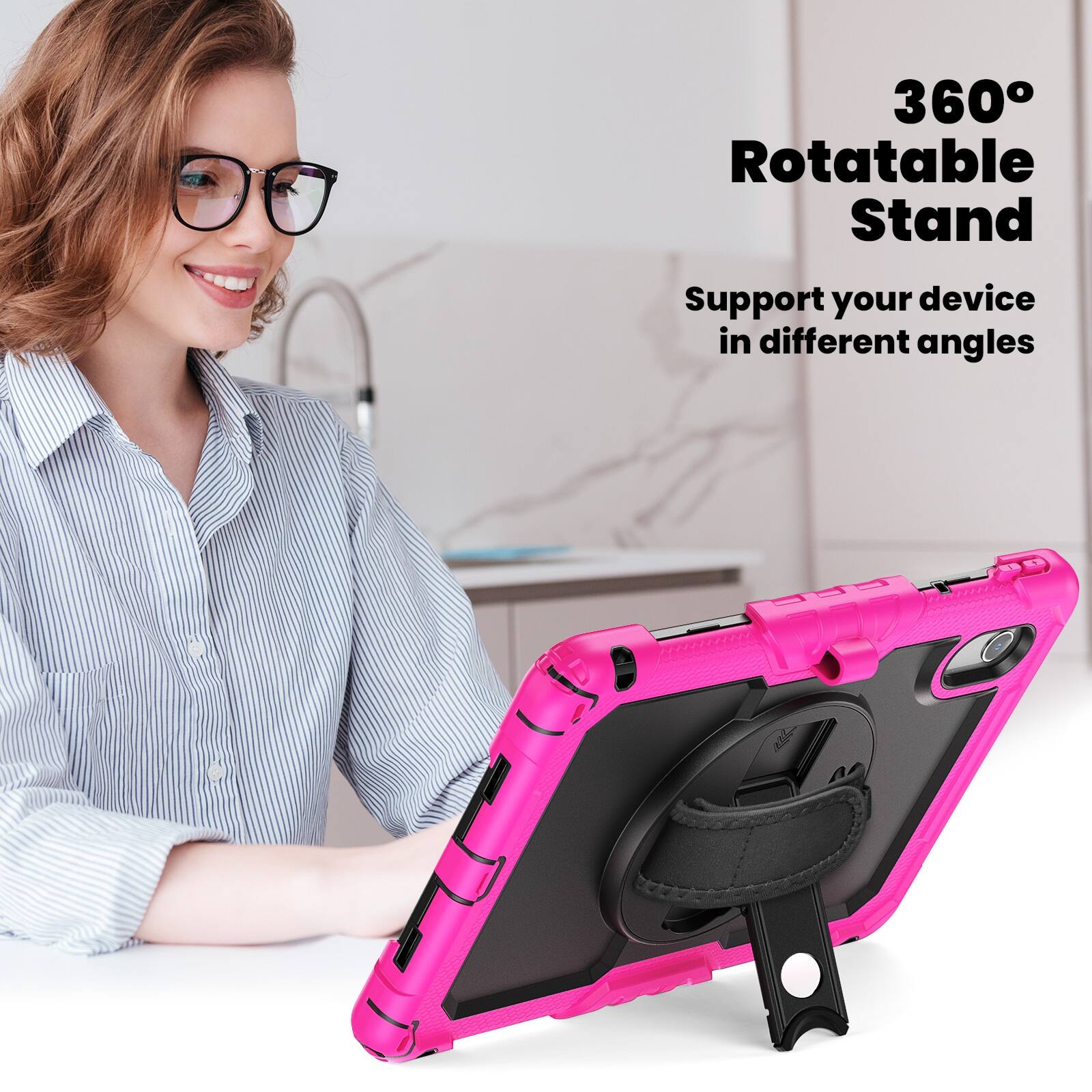 360° Rotatable Stand  
Support your device in different angles