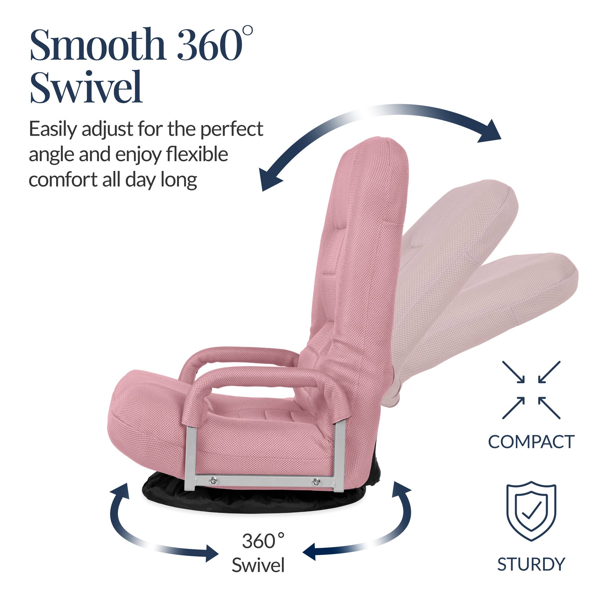 Smooth 360° Swivel  
Easily adjust for the perfect angle and enjoy flexible comfort all day long  

COMPACT  
STURDY  

360° Swivel