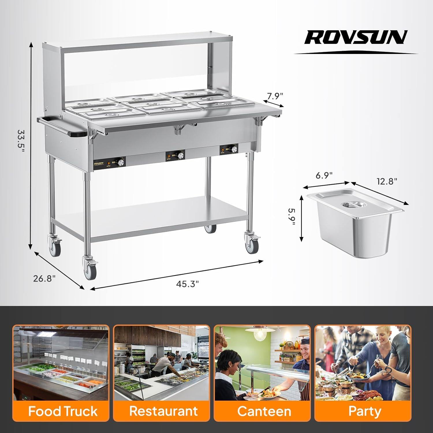 ROVSUN

7.9" 33.5" 6.9" 12.8" 5.9" 26.8" 45.3"

Food Truck Restaurant Canteen Party