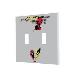 Keyscaper - Marvel Badge Hidden-Screw Light Switch Plate - Double Toggle - Ladypool