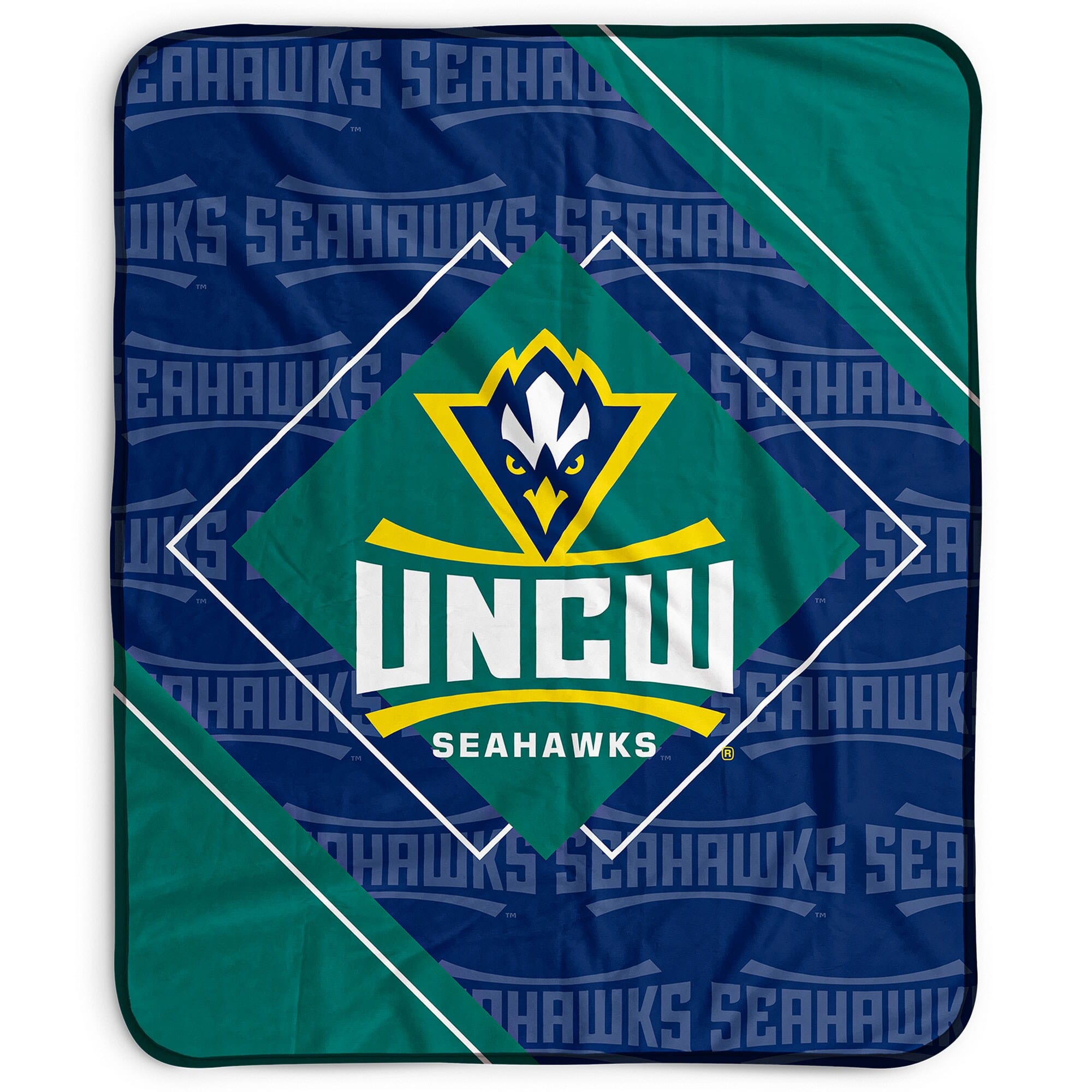 Pegasus - UNC Wilmington Seahawks 50" x 60" Diamond Logo Fleece Blanket - Multicolor