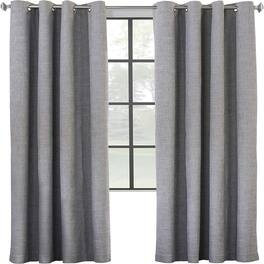 Commonwealth Home Fashions - ThermaPlus Maya Blackout Insulated Window Curtain 52" x 63" Grey - Gray