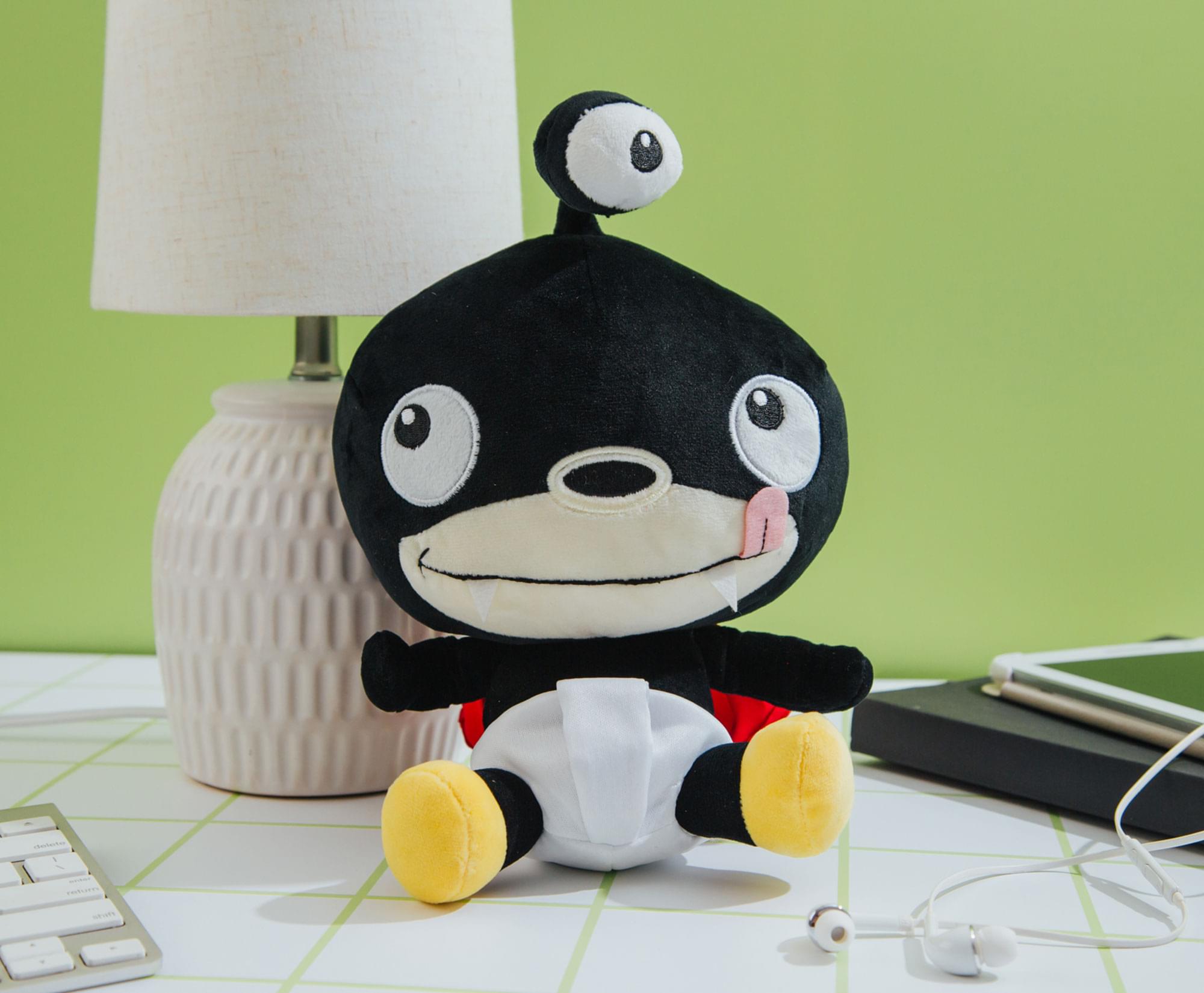 Alt View 2. Toynk - Futurama Nibbler 8-Inch Chibi Collector Plush Toy - Black.