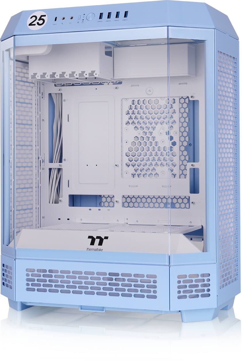 Alt View 11. Thermaltake - Tower 600 Mid Tower ATX PC Case - Hydrangea Blue.