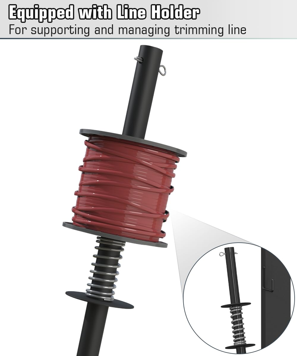 Equipped with Line Holder  
For supporting and managing trimming line