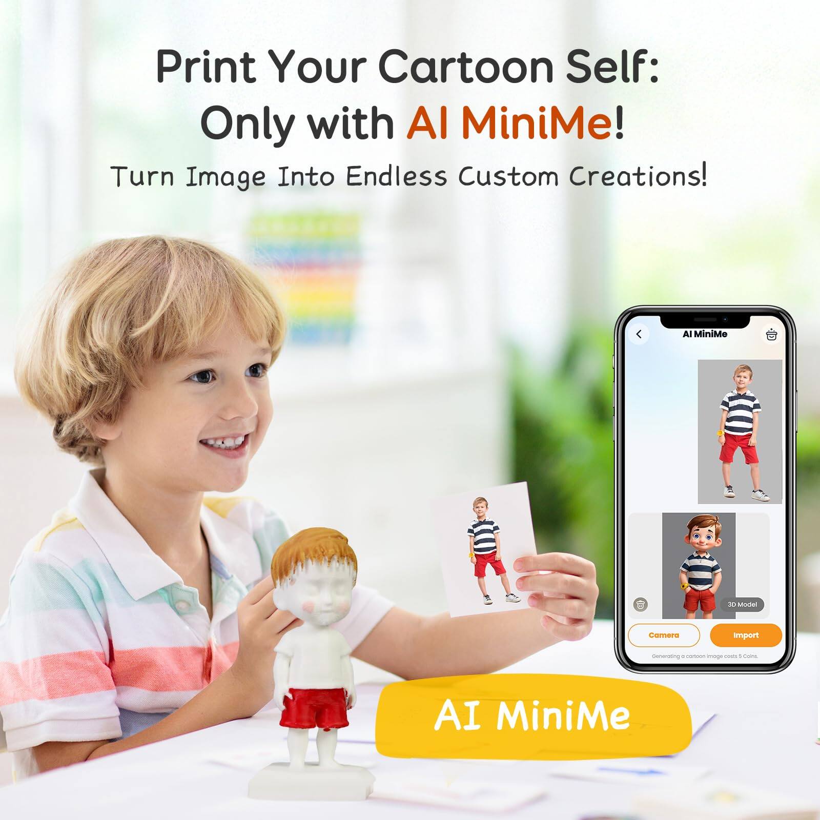 Print Your Cartoon Self: Only with AI MiniMe!  
Turn Image Into Endless Custom Creations!  

AI MiniMe