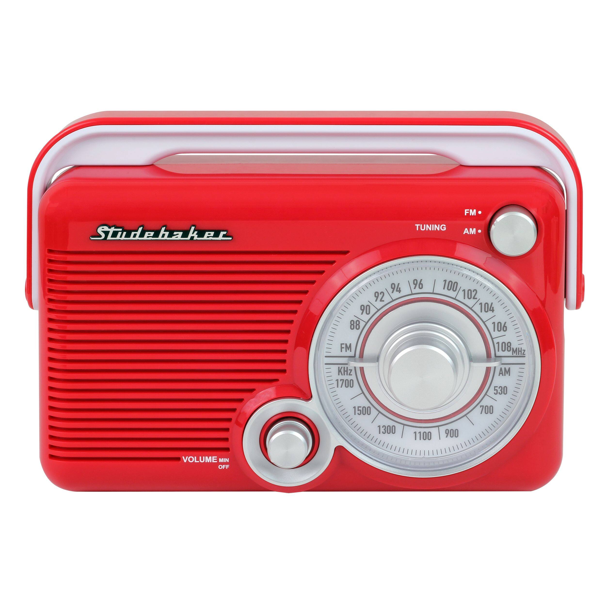 Studebaker TUNING FM AM 94 92 90 88 FM 96 100 102 104 106 108 MHz KHz 1700 AM 530 1500 700 1300 1100 900 VOLUME MIN OFF