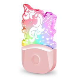 Jandcase - 0.5W Plug-in Night Light, RGB Color Changing, Color Memory, Dusk-to-Dawn Sensor - Pink