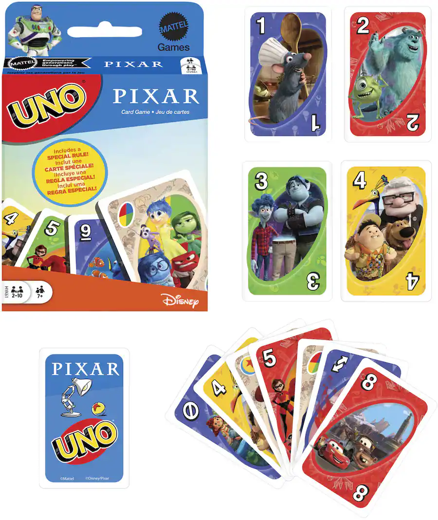 Mattel Games UNO: Pixar Collectibles Multicolor 194735249305
