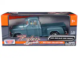 1955 GMC Blue Chip Pickup Truck Light Blue "Timeless Legends" Series 1/24 Diecast Model Car by Motormax