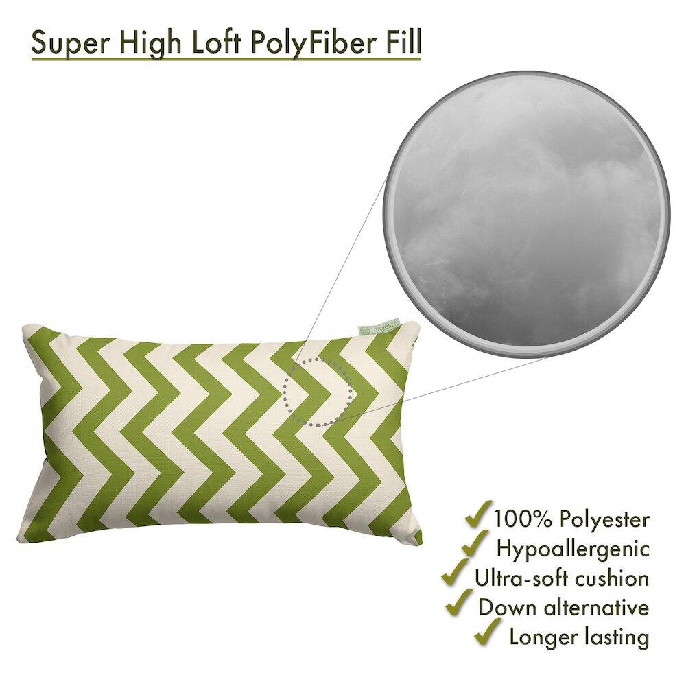 Super High Loft PolyFiber Fill

- 100% Polyester
- Hypoallergenic
- Ultra-soft cushion
- Down alternative
- Longer lasting