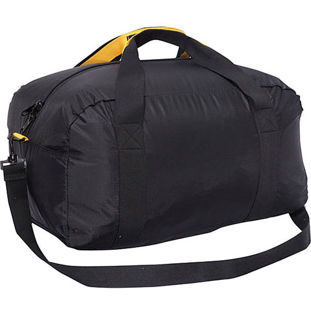 Left. A.Saks - 22" Carry On Nylon Duffel Bag w/Pouch - Black.