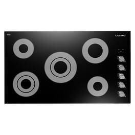 COSMO - COS-365ECC 36 in. Electric Ceramic Glass Cooktop with 5 Burners, Hot Surface Indicator Light and Control Knobs - Black