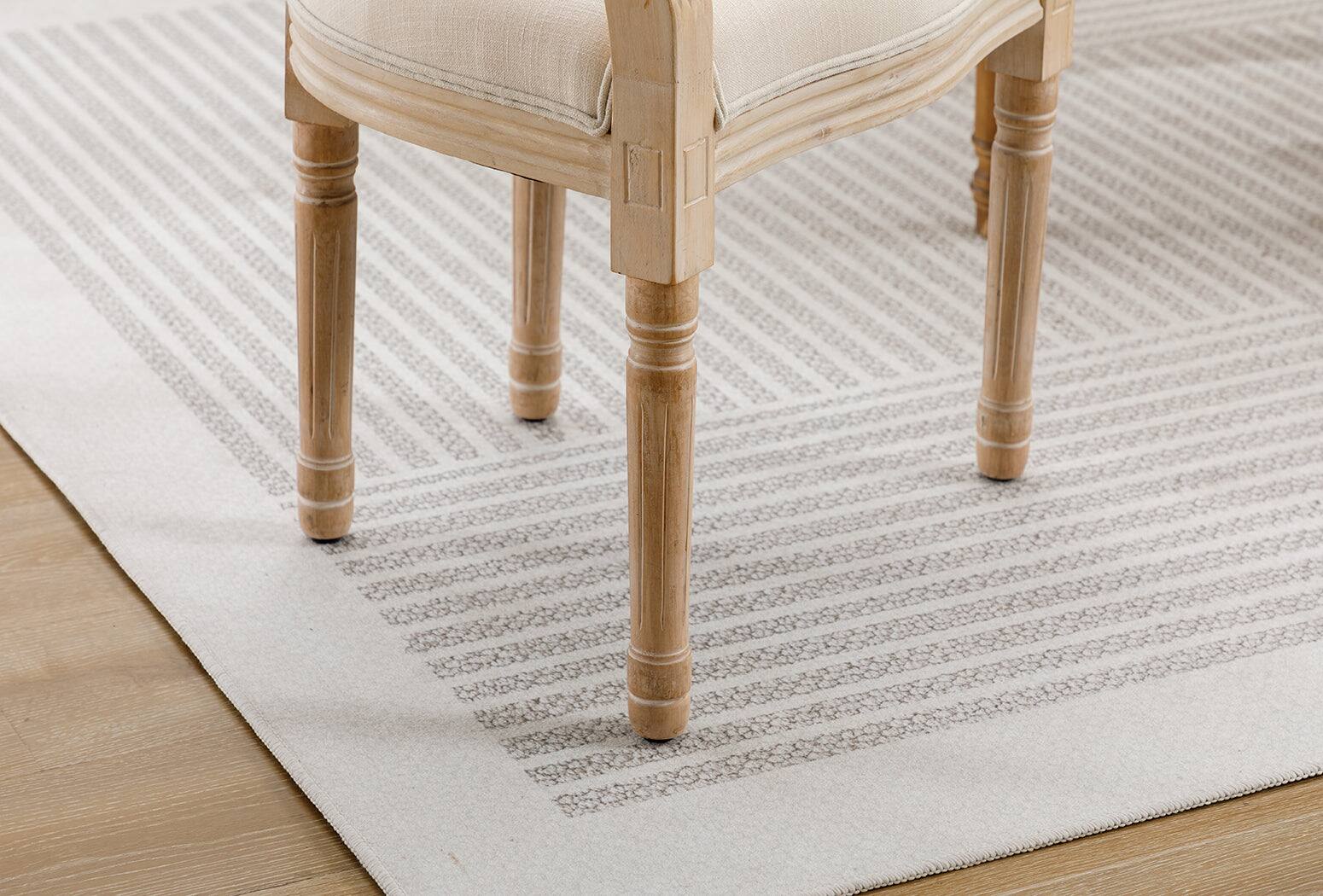 Alt View 3. Boyel Living - Cream French Style Solid Wood Dining Armchair Set of 2 - Beige.