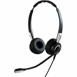 Jabra - BIZ 2400 II Headset - Stereo - Mini-phone (3.5mm) - Wired - Over-the-head, On-ear - Binaural - Supra-aural - Noise - Black