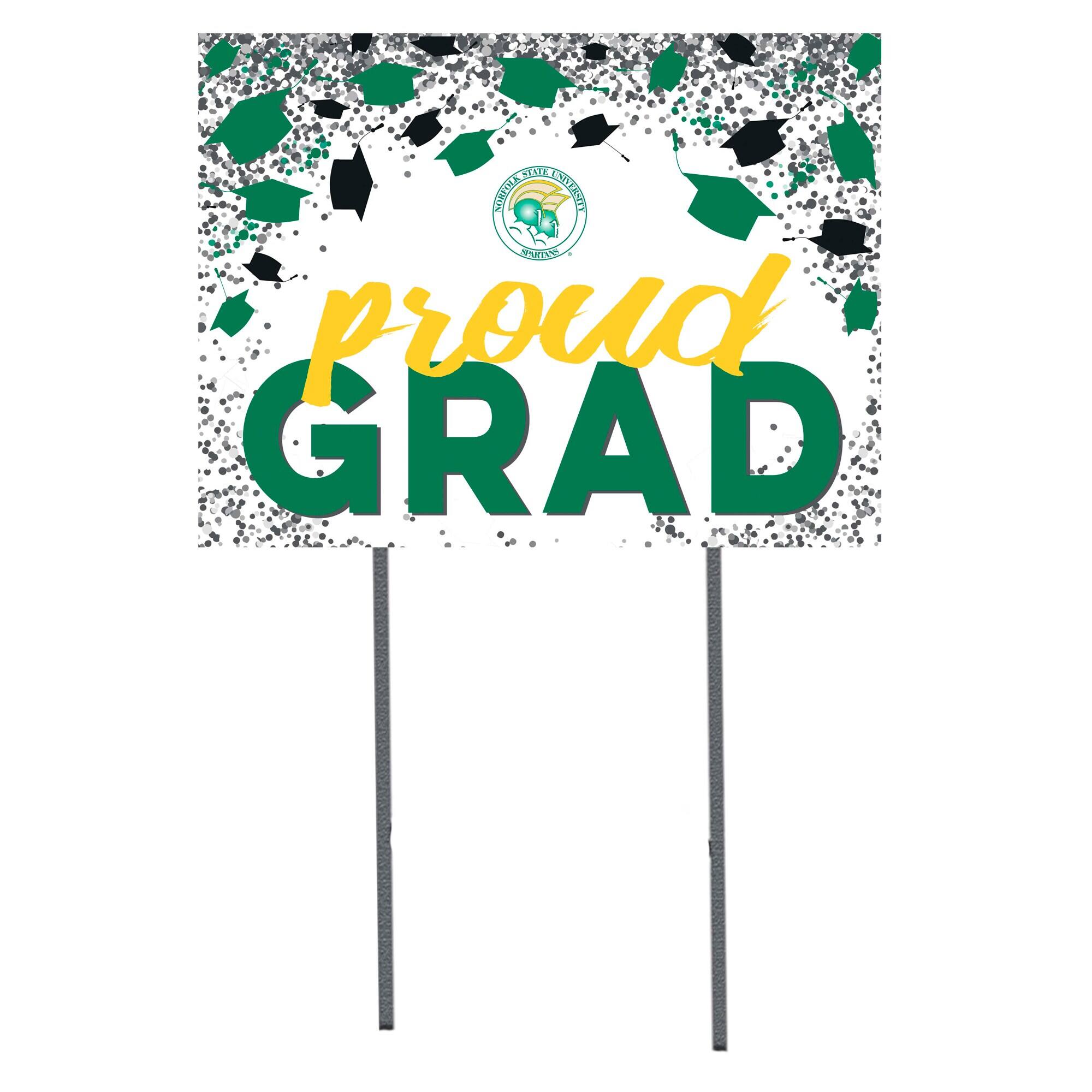 Norfolk State Spartans 18" x 24" Proud Grad Yard Sign