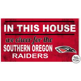 Jardine - Southern Oregon Raiders 11" x 20" Indoor/Outdoor In This House Sign - Red