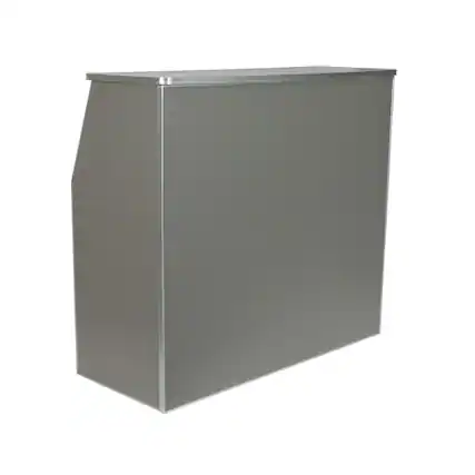 Front. Flash Furniture - Amara 4' Slate Gray Laminate Foldable Bar - Portable Event Bar - Gray.