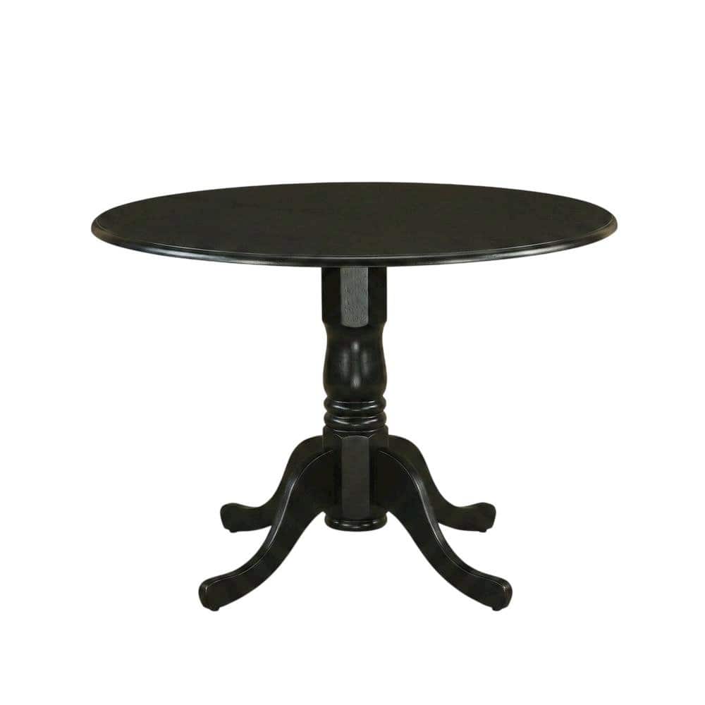 FurniFact - Wood Dining Set 3-Piece, Drop Leaves & Slatted-Back Chairs - Black price history on PriceWatchPro