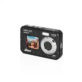 Minolta - Duo MN50WP 48 MP AF 5K Ultra HD Waterproof Digital Camera with Dual Front & Rear LCD, Black