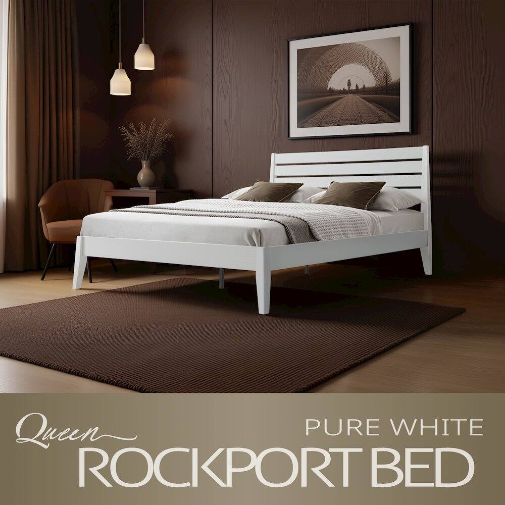 Queen PURE WHITE ROCKPORT BED