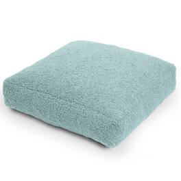 Jaxx - Brio Large Décor Floor Pillow/Meditation Yoga Cushion, Shearling Faux Lamb - Mineral Green