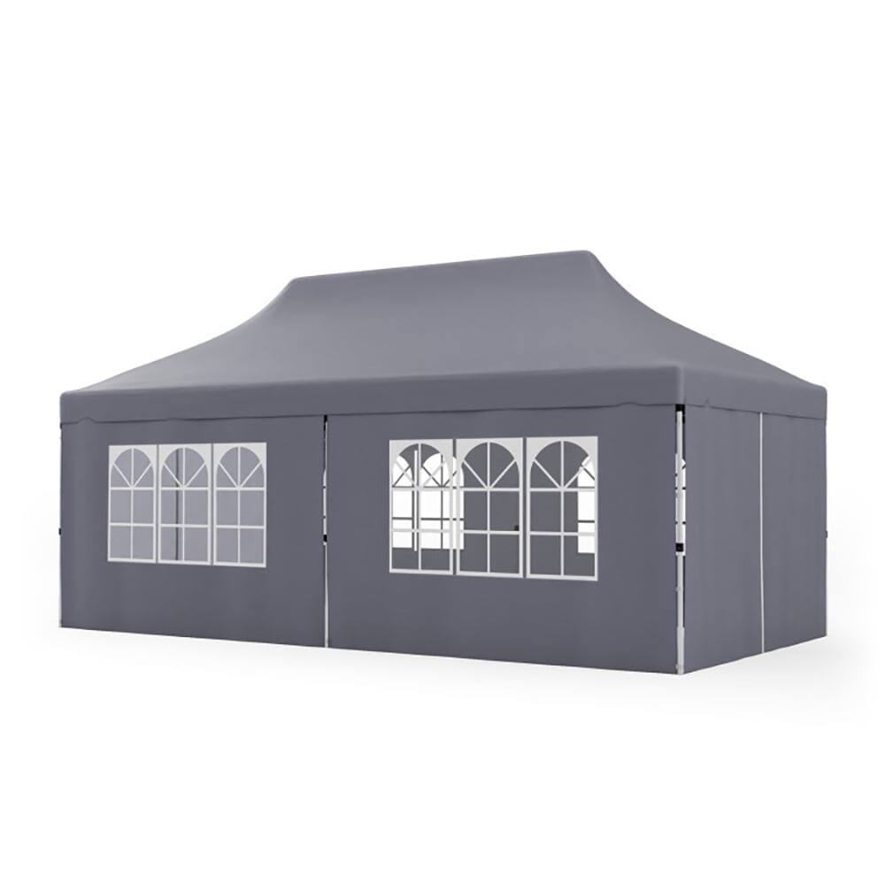 Alt View 2. Pefilos - 10 x 20 FT Pop up Canopy with 6 Sidewalls and Windows and Carrying Bag for Party Wedding Picnic-Gray, Party Tent - Gray.
