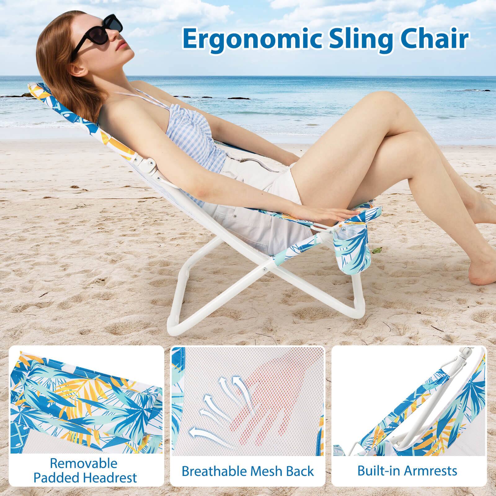 Ergonomic Sling Chair

- Removable Padded Headrest
- Breathable Mesh Back
- Built-in Armrests