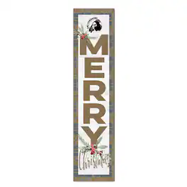 Jardine - University of North Carolina at Pembroke Braves 12'' x 48'' Outdoor Merry Christmas Leaner - White