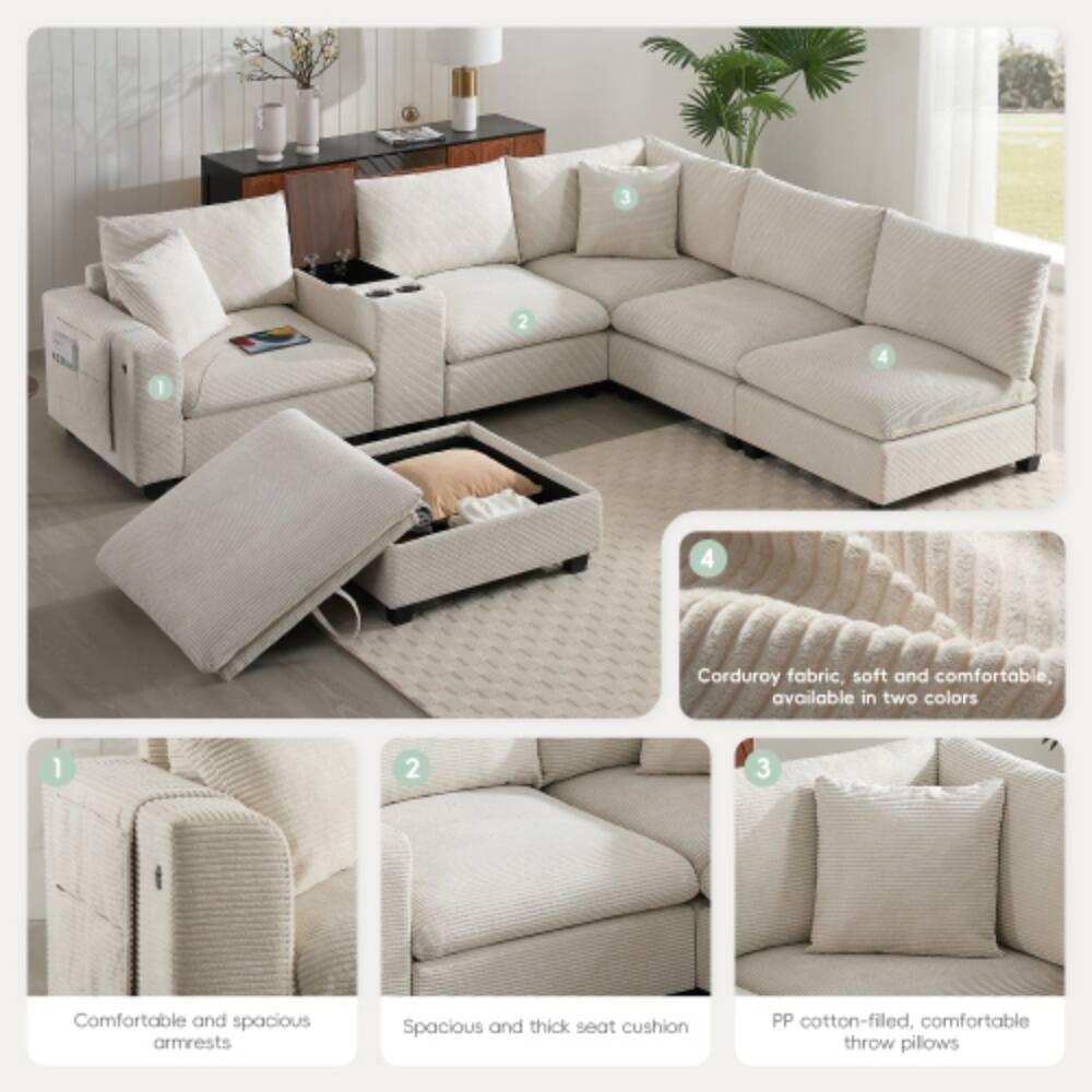 1. Corduroy fabric, soft and comfortable, available in two colors

2. Comfortable and spacious armrests

3. Spacious and thick seat cushion

4. PP cotton-filled, comfortable throw pillows