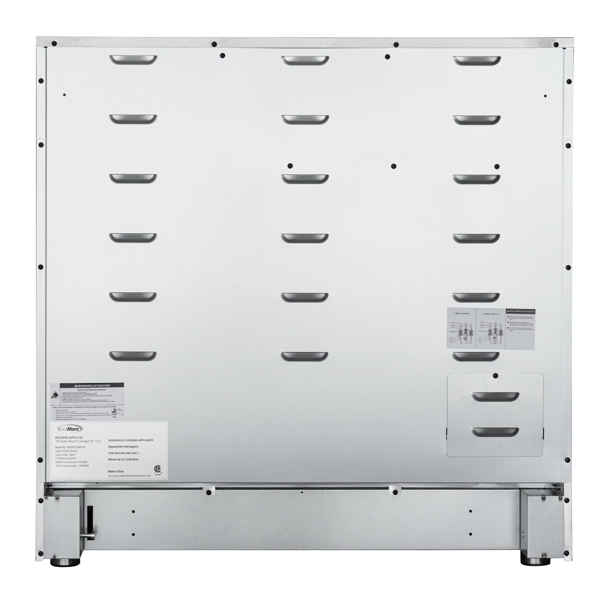 Alt View 8. Koolmore - 36 in. Professional Electric Range with 16600W of Power, 240V in Stainless-Steel (KM-EPR-36AP-SS) - Stainless-Steel.