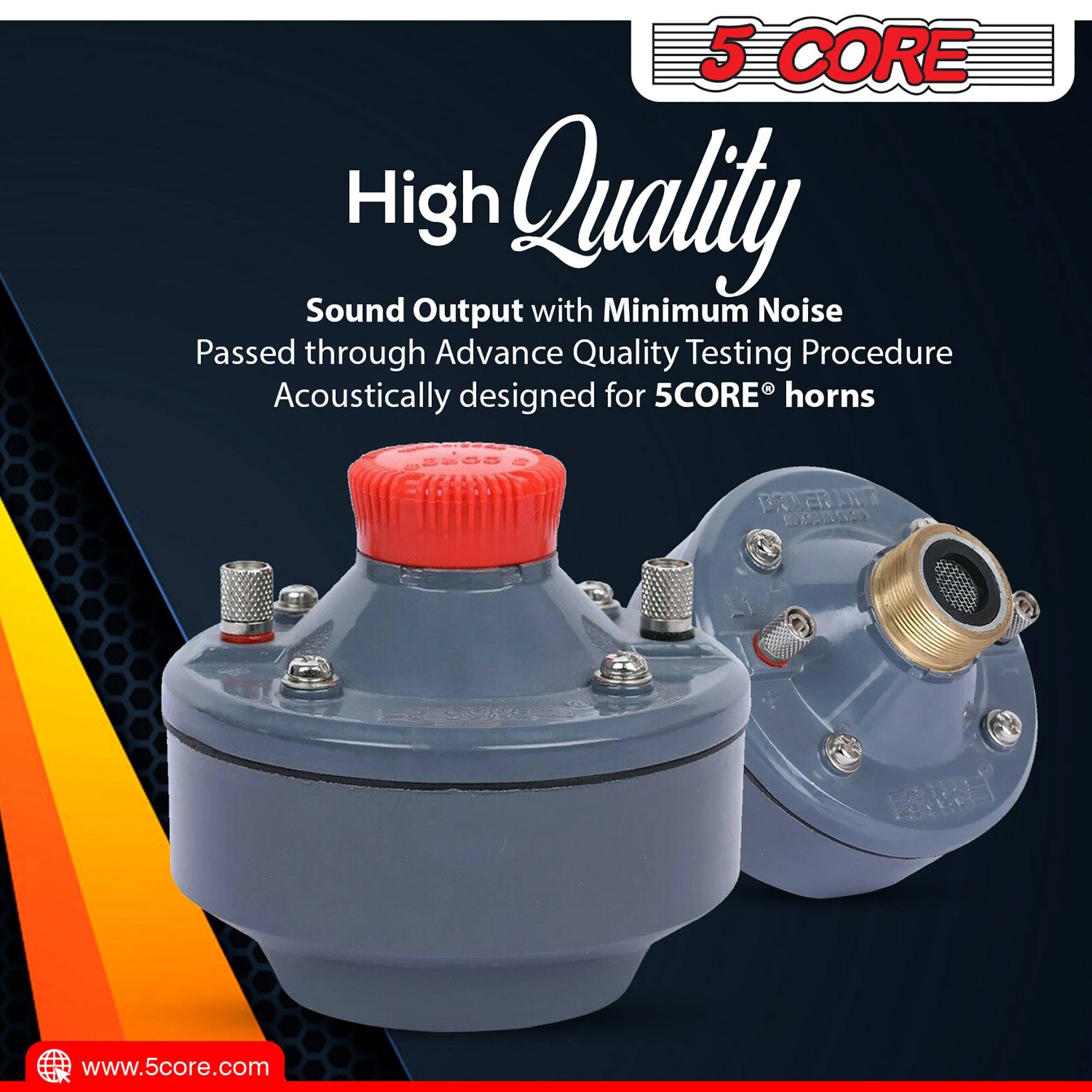 5 CORE High Quality Sound Output with Minimum Noise Passed through Advance Quality Testing Procedure Acoustically designed for 5CORE horns. BRERANT WA www.5core.com