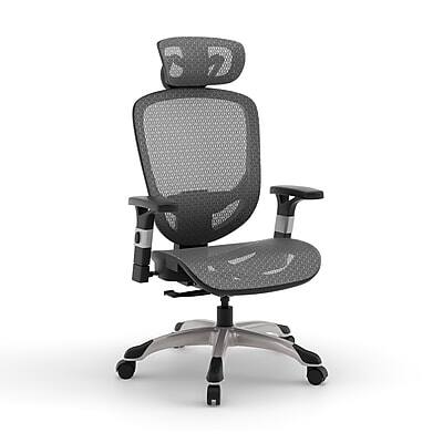 Front. Staples - Staples Hyken Ergonomic Mesh Swivel Task Chair, Charcoal Gray (ST63139) - Charcoal Gray.
