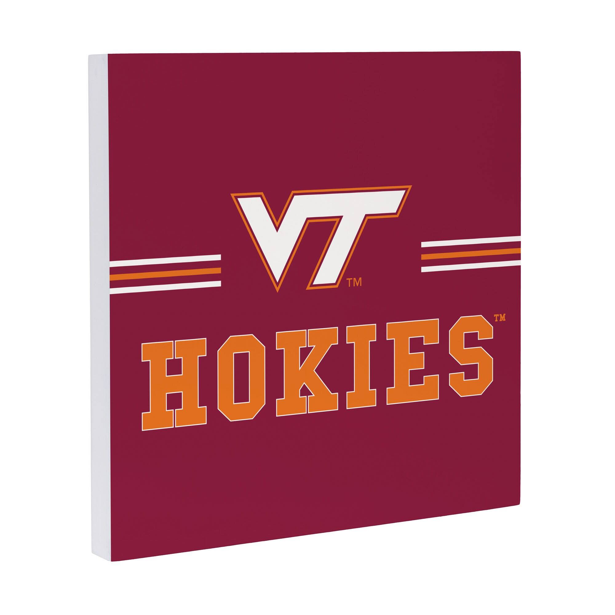 Alt View 1. Evergreen Enterprises - Virginia Tech Hokies 12" x 12" Wood Wall Sign - Multicolor.