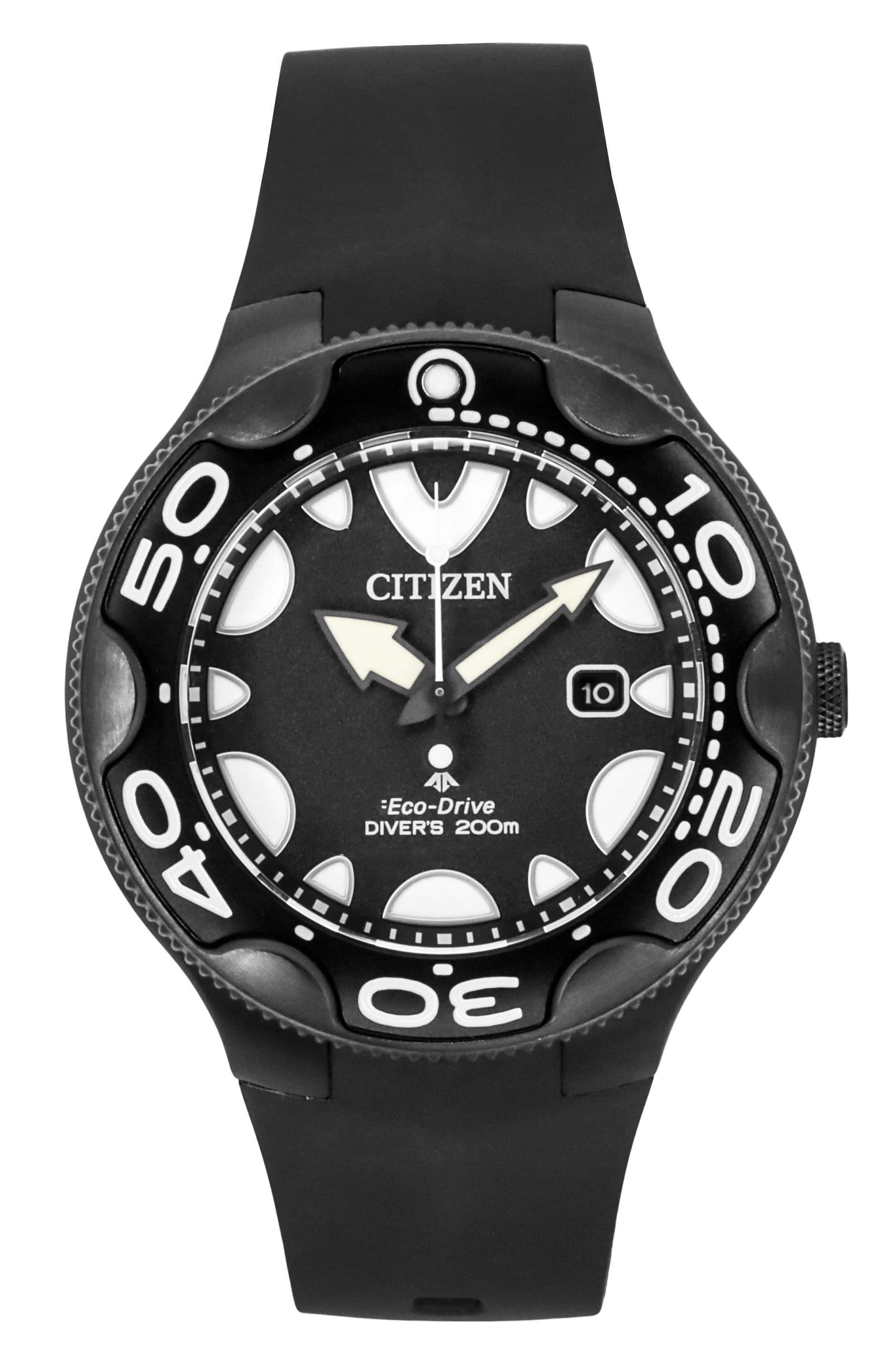 Citizen - Promaster Eco-Drive Orca Polyurethane Strap Dial Diver's BN0235-01E 200M Men's Watch - Black