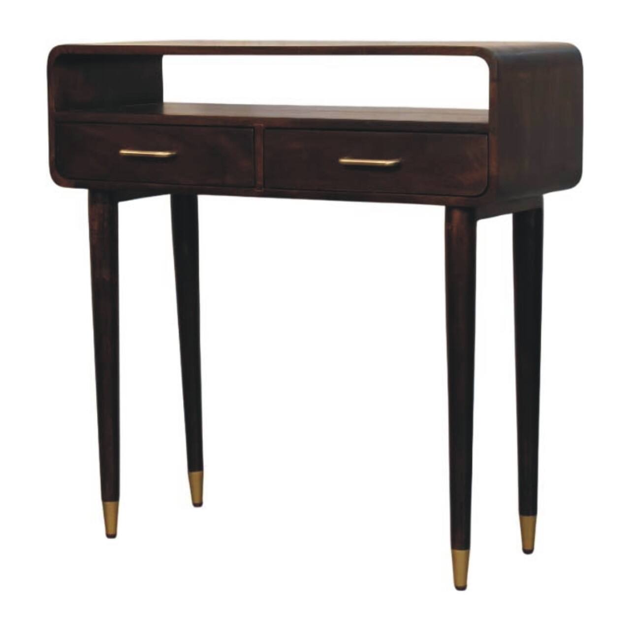 Angle. Artisan Furniture - Artisan Furniture Solid Wood Apollo Loop Console Desk - Brown.