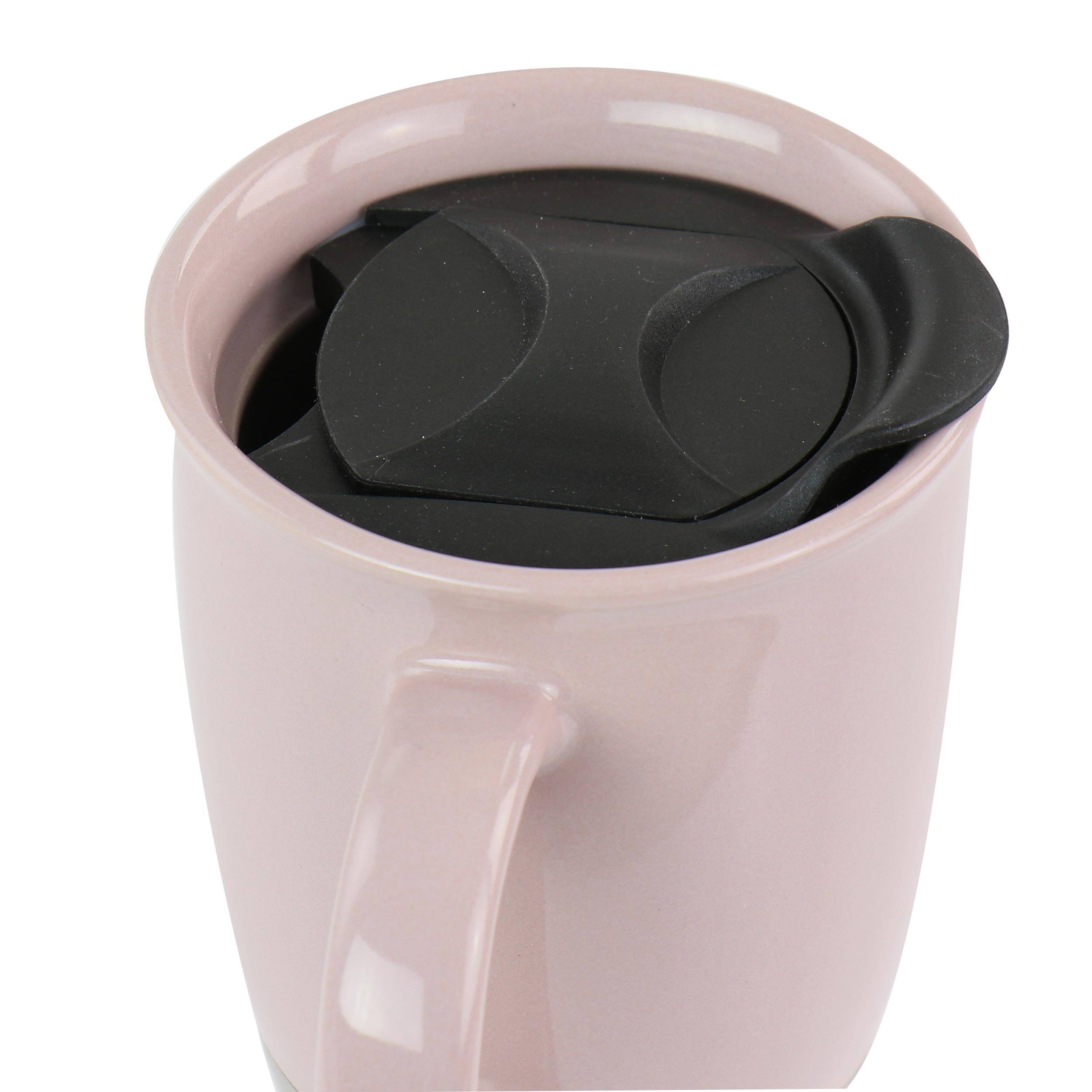 Alt View 5. Mr. Coffee - Mr. Coffee14 oz Stoneware Assorted Travel Mug Set of 3 - Assorted.