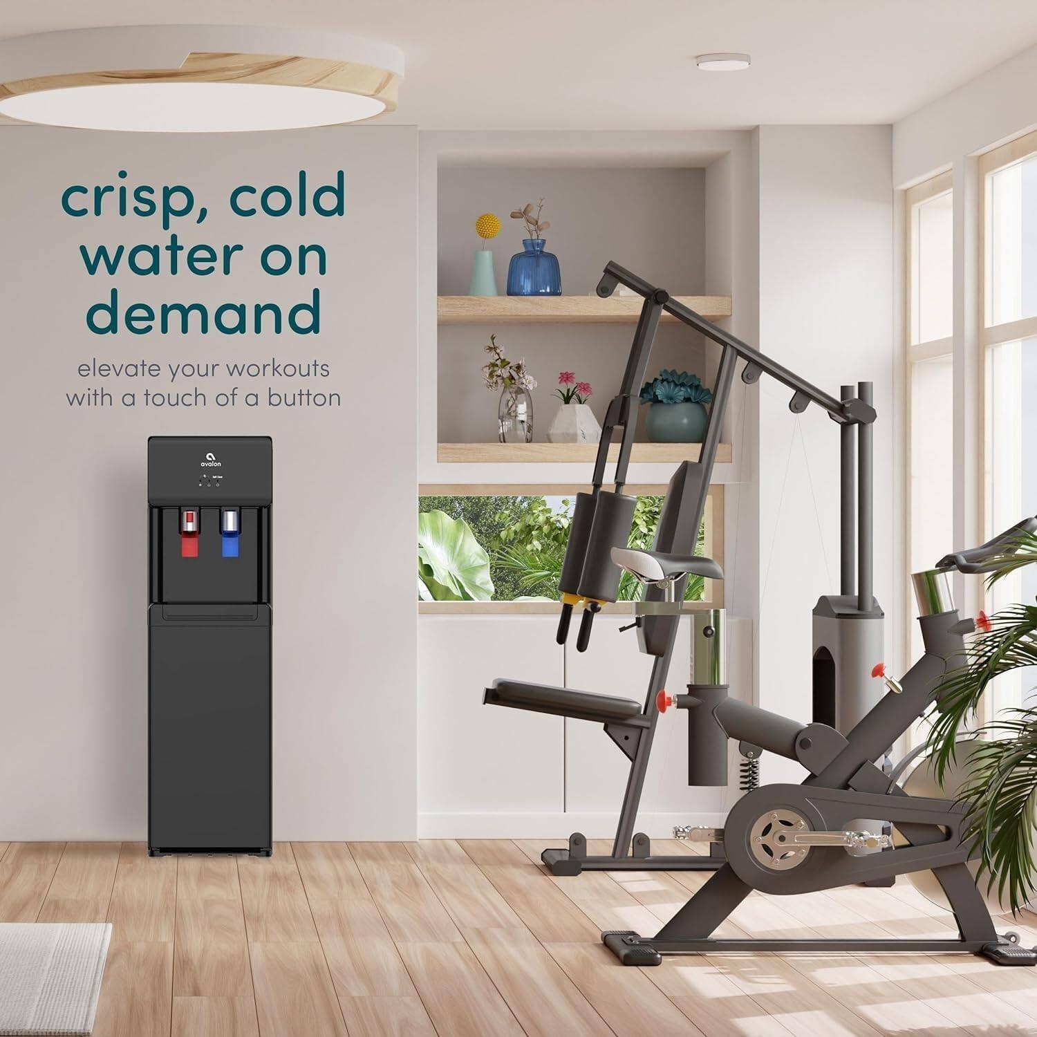 crisp, cold water on demand  
elevate your workouts with a touch of a button